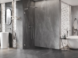 Mexen Lunar L perete de duș Walk-in stânga 50 x 200 cm, transparent 8 mm, nichel periat - 830L-050-000-97-00-L
