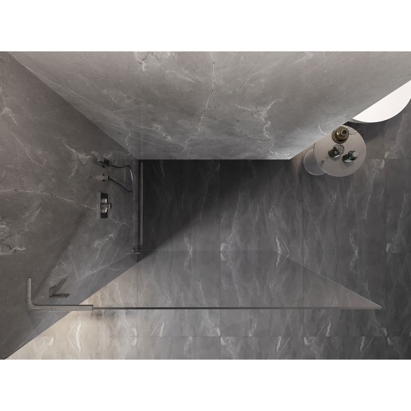 Mexen Lunar L perete de duș Walk-in stânga 50 x 200 cm, transparent 8 mm, nichel periat - 830L-050-000-97-00-L