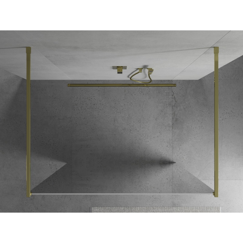 Mexen Kioto panou de duș independent 100 x 200 cm, oglindă 8 mm, auriu - 800-100-002-50-50