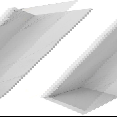 Mexen Lunar L perete duș Walk-in stânga 80 x 200 cm, transparent 8 mm, nichel periat - 830L-080-000-97-00-L