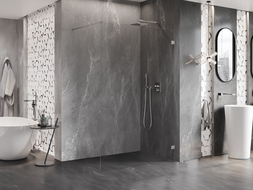 Mexen Lunar perete de duș Walk-in dreapta 70 x 200 cm, transparent 8 mm, nichel periat - 830-070-000-97-00-P