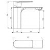 Mexen Alexa baterie pentru chiuvetă, Neagră - 71200-70