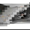 Mexen Kioto perete de duș de sine stătător 110 x 200 cm, transparent/Model negru 8 mm, Roz-auriu - 800-110-002-60-70