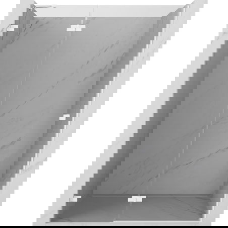 Mexen Lunar ușă de duș batantă stânga 140 cm, transparentă, albă - 834-140-000-20-00-L