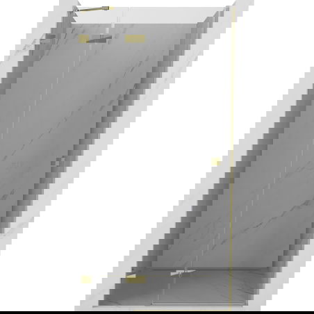 Mexen Lunar ușă de duș rabatabilă stânga 85 cm, transparentă, aurie - 834-085-000-50-00-L