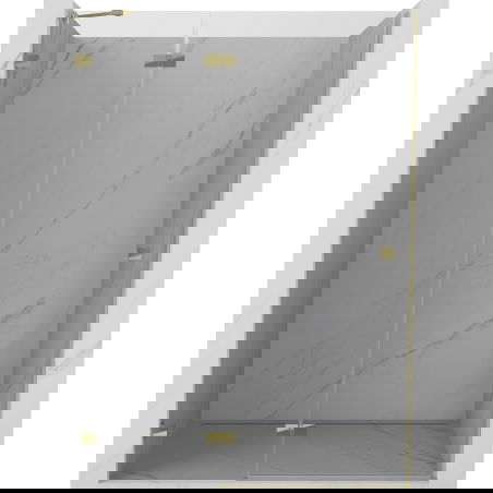 Mexen Lunar balra nyíló zuhanyajtó 135 cm, átlátszó, arany - 834-135-000-50-00-L