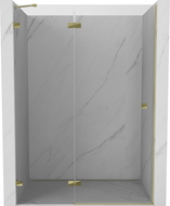 Mexen Lunar uși de duș oscilante stânga 135 cm, transparent, auriu - 834-135-000-50-00-L