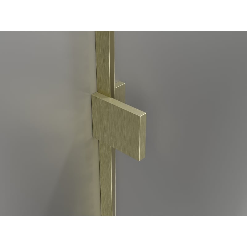 Mexen Lunar ușă de duș rabatabilă stângă 85 cm, transparentă, auriu periat - 834-085-000-55-00-L