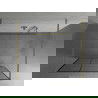 Mexen Kioto panou de duș liber 100 x 200 cm, grilaj negru 8 mm, auriu - 800-100-002-50-77