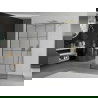 Mexen Kioto perete de duș de sine stătător 110 x 200 cm, transparent/Model negru 8 mm, Aurie - 800-110-002-50-77