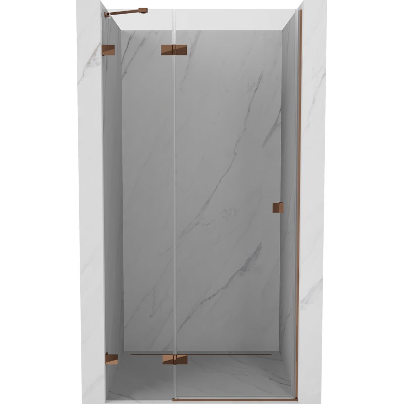 Mexen Lunar uși de duș batante stânga 95 cm, transparent, aur roz - 834-095-000-60-00-L