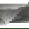 Mexen Kioto perete de duș de sine stătător 140 x 200 cm, transparent/Model negru 8 mm, Aurie - 800-140-002-50-77