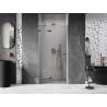 Mexen Lunar ușă de duș batantă stânga 120 cm, transparent, aur roz - 834-120-000-60-00-L