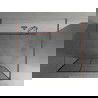 Mexen Kioto perete de duș de sine stătător 120 x 200 cm, transparent/Model negru 8 mm, Roz-auriu - 800-120-002-60-77