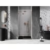 Mexen Lunar ușă de duș batantă stânga 90 cm, transparent, cupru periat - 834-090-000-65-00-L