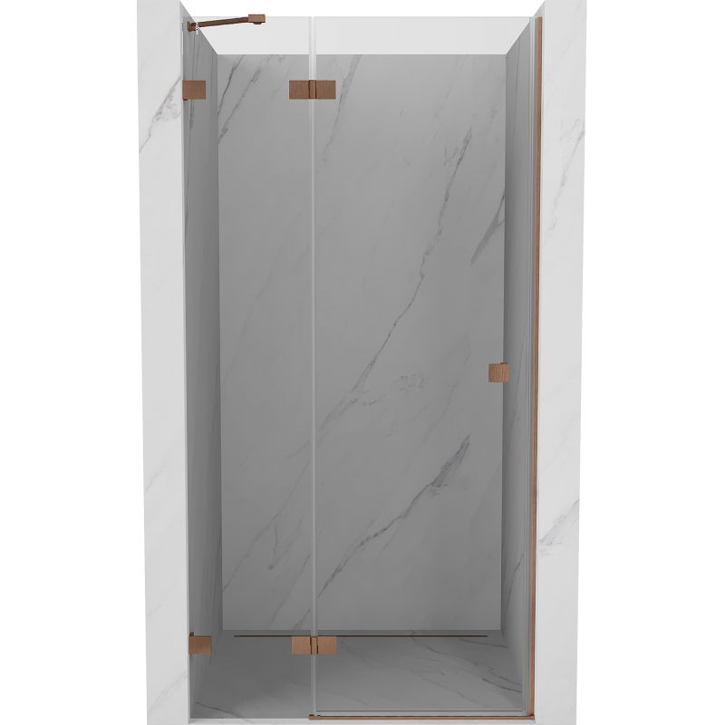 Mexen Lunar ușă de duș pivotantă stânga 115 cm, transparentă, cupru periat - 834-115-000-65-00-L