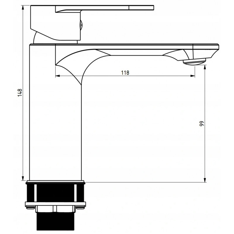 Mexen Milo baterie de chiuvetă, aurie - 71300-50
