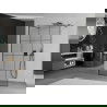 Mexen Kioto perete de duș de sine stătător 100 x 200 cm, transparent/Model negru 8 mm, Neagră - 800-100-002-70-77