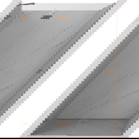 Mexen Lunar ușă de duș batantă stânga 140 cm, transparentă, cupru periat - 834-140-000-65-00-L
