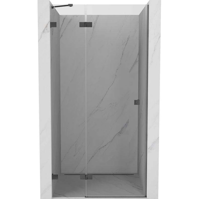 Mexen Lunar ușă de duș batantă stânga 70 cm, transparentă, gri armă periat - 834-070-000-66-00-L