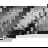 Mexen Lunar ușă de duș batantă stânga 70 cm, transparentă, gri armă periat - 834-070-000-66-00-L
