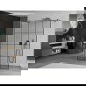 Mexen Kioto paravan de duș independent 140 x 200 cm, grilaj negru 8 mm, negru - 800-140-002-70-77