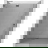 Ușă de duș batantă stânga Mexen Lunar 135 cm, transparentă, gri armat periat - 834-135-000-66-00-L