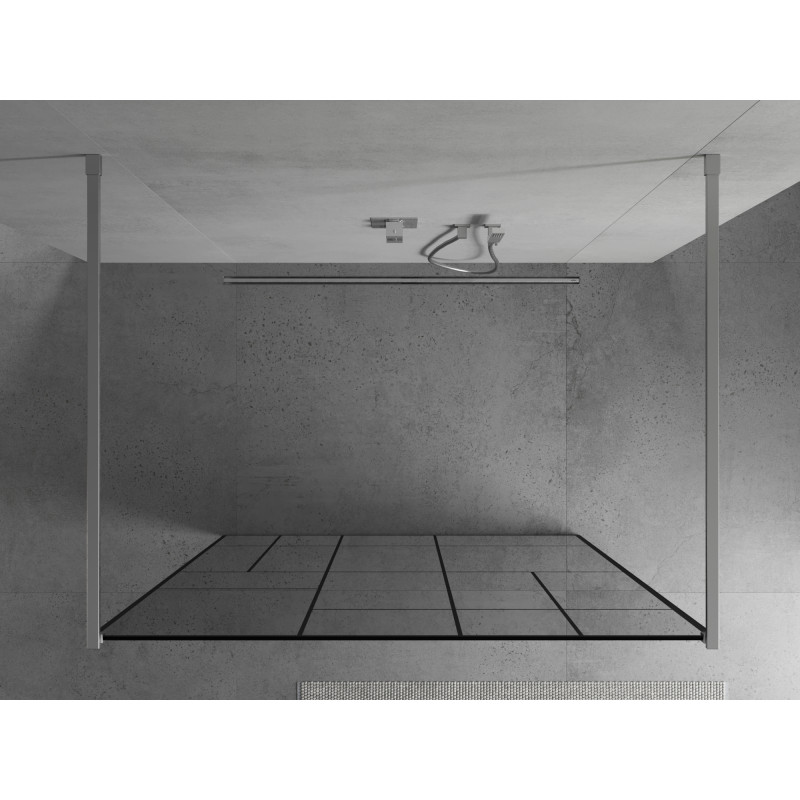 Mexen Kioto panou de duș freestanding 100 x 200 cm, model negru 8 mm, crom - 800-100-002-01-78