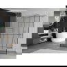 Mexen Kioto perete de duș de sine stătător 110 x 200 cm, transparent/Model negru 8 mm, Crom - 800-110-002-01-78