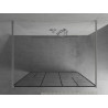 Mexen Kioto Szabadon álló zuhanyfal 110 x 200 cm, fekete minta 8 mm, króm - 800-110-002-01-78