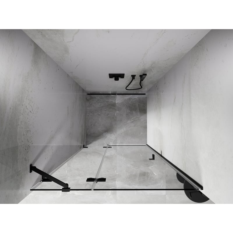 Mexen Lunar ușă de duș batantă stânga 105 cm, transparent, negru - 834-105-000-70-00-L