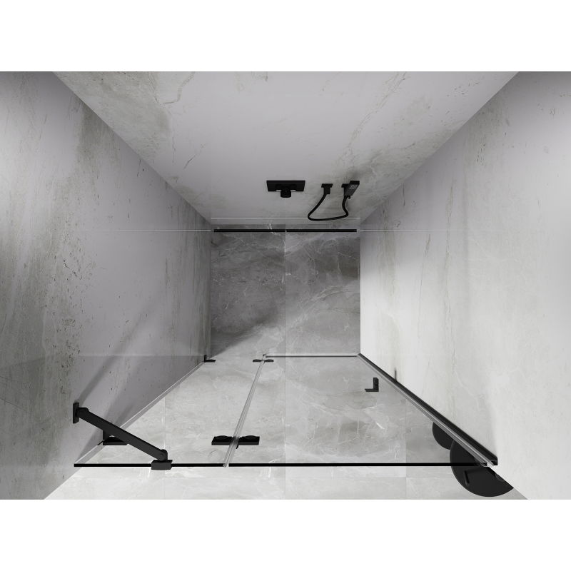 Mexen Lunar zuhanyajtó balra nyíló 95 cm, átlátszó, gun metal - 834-095-000-95-00-L