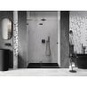 Mexen Lunar uși de duș batante stânga 135 cm, transparent, metal armat - 834-135-000-95-00-L