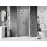 Mexen Lunar ușă de duș pivotantă stânga 75 cm, transparentă, nichel periat - 834-075-000-97-00-L
