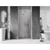 Mexen Lunar ușă de duș pivotantă stânga 75 cm, transparentă, nichel periat - 834-075-000-97-00-L