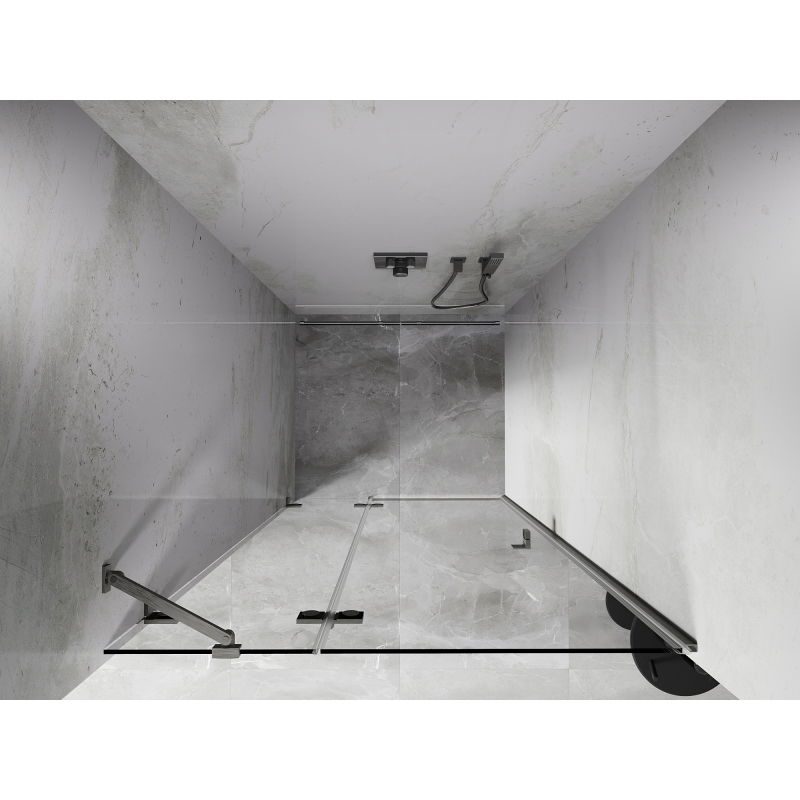 Mexen Lunar ușă de duș pivotantă stânga 75 cm, transparentă, nichel periat - 834-075-000-97-00-L