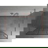 Mexen Kioto perete de duș de sine stătător 100 x 200 cm, transparent/Model negru 8 mm, Roz-auriu - 800-100-002-60-78