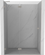 Mexen Lunar ușă de duș batantă stânga 130 cm, transparent, nichel periat - 834-130-000-97-00-L