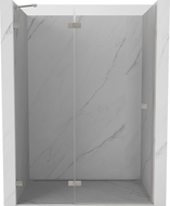 Mexen Lunar uși de duș batante stânga 135 cm, transparente, nichel periat - 834-135-000-97-00-L