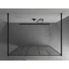 Mexen Kioto szabadon álló zuhanyfal 130 x 200 cm, fekete mintás 8 mm, fekete - 800-130-002-70-78