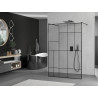 Mexen Kioto szabadon álló zuhanyfal 140 x 200 cm, fekete mintás 8 mm, fekete - 800-140-002-70-78