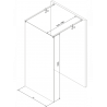 Mexen Kioto perete de duș de sine stătător 100 x 200 cm, transparent/Model alb 8 mm, Crom - 800-100-002-01-85