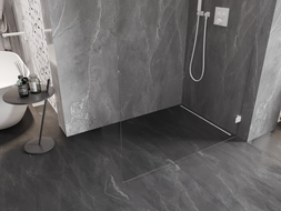 Mexen Lunar L zuhanyfal Walk-in jobb 120 x 200 cm, áttetsző 8 mm, fehér - 830L-120-000-20-00-P