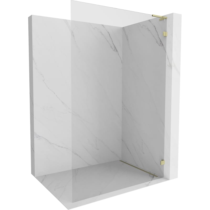 Mexen Lunar L perete de duș Walk-in dreapta 60 x 200 cm, transparent 8 mm, auriu - 830L-060-000-50-00-P