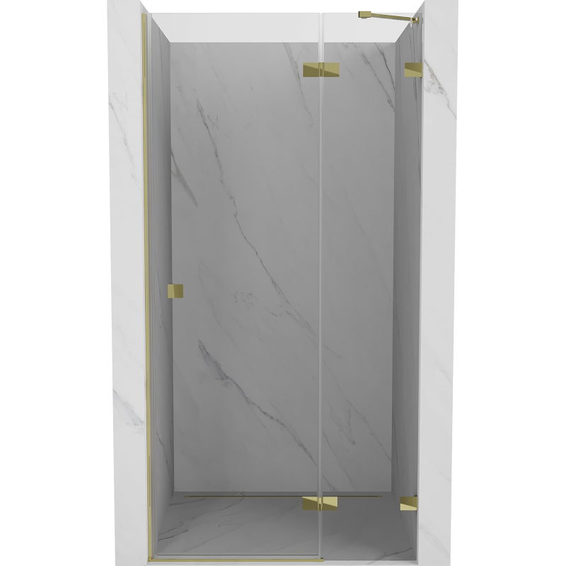 Mexen Lunar uși de duș batante dreapta 100 cm, transparent, aurii - 834-100-000-50-00-P