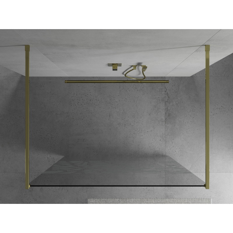 Mexen Kioto panou de duș independent 110 x 200 cm, model alb 8 mm, auriu - 800-110-002-50-85