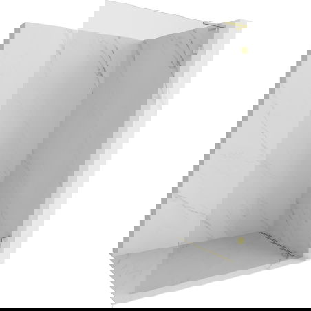 Mexen Lunar L panou de duș Walk-in dreapta 90 x 200 cm, transparent 8 mm, auriu - 830L-090-000-50-00-P