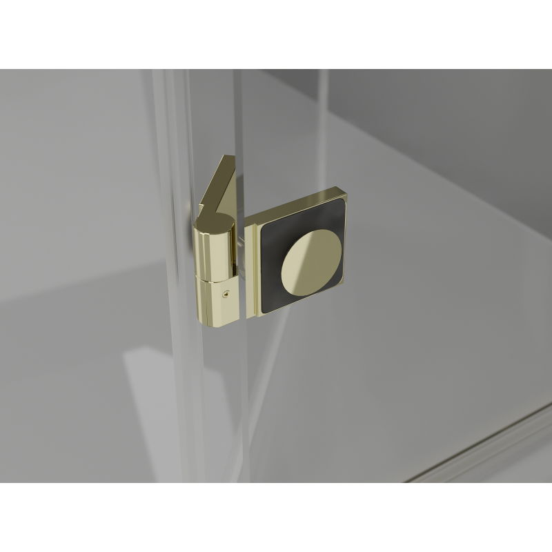 Mexen Lunar ușă de duș batantă dreaptă 105 cm, transparent, aurie - 834-105-000-50-00-P