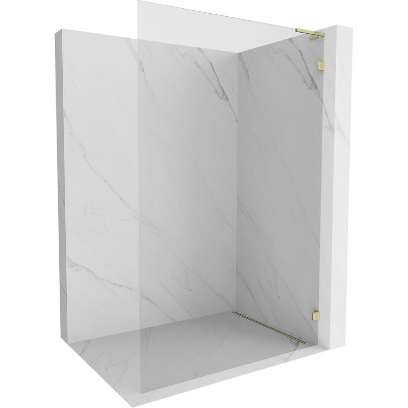 Mexen Lunar L perete de duș Walk-in dreapta 100 x 200 cm, transparent 8 mm, auriu - 830L-100-000-50-00-P