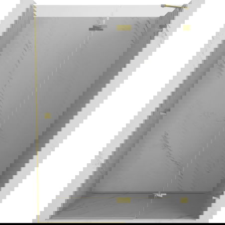 Mexen Lunar uși de duș rabatabile dreapta 135 cm, transparent, aurii - 834-135-000-50-00-P